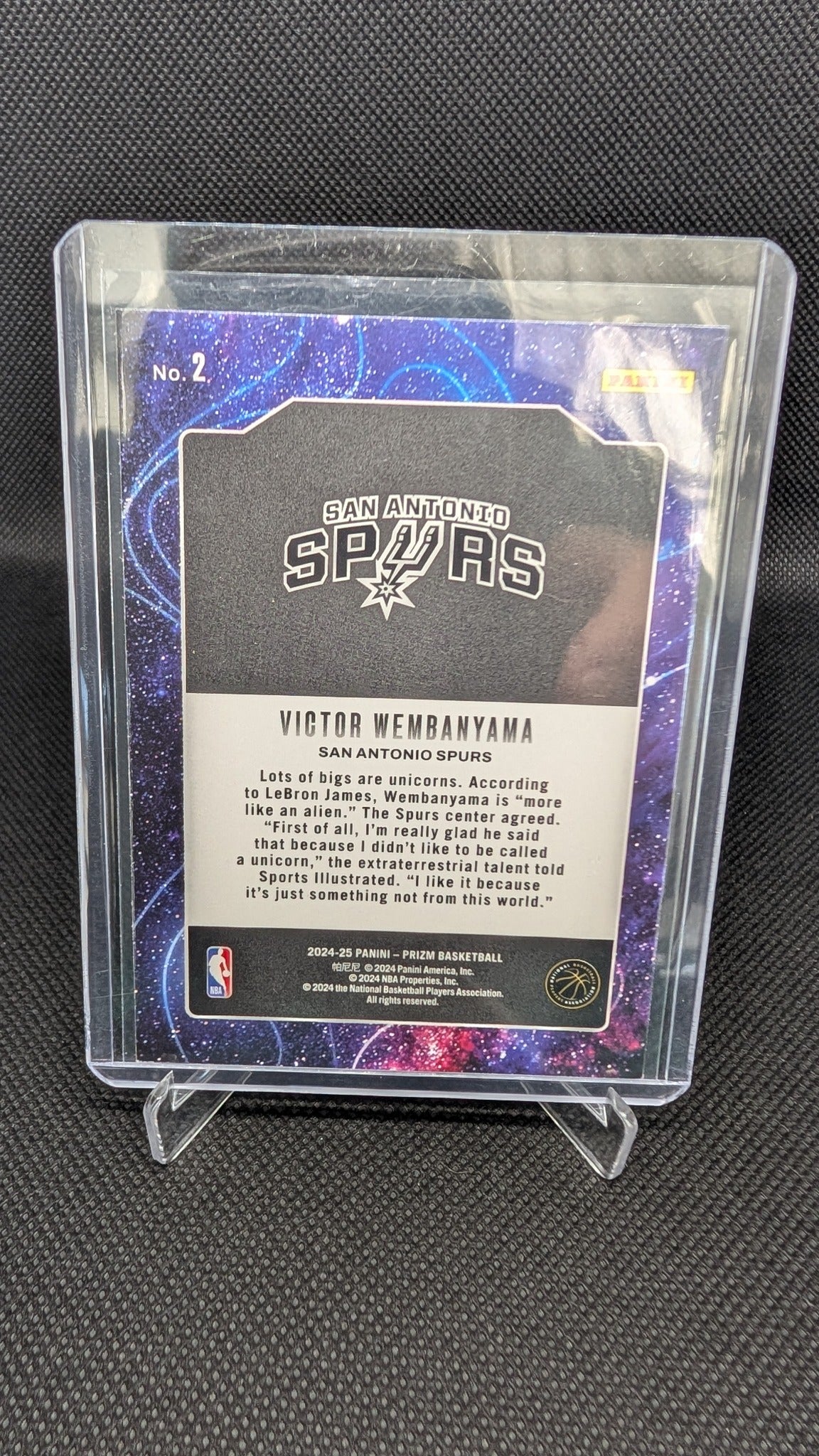 2024-25 Panini Prizm #2 Victor Wembanyama Deep Space Prizms Silver