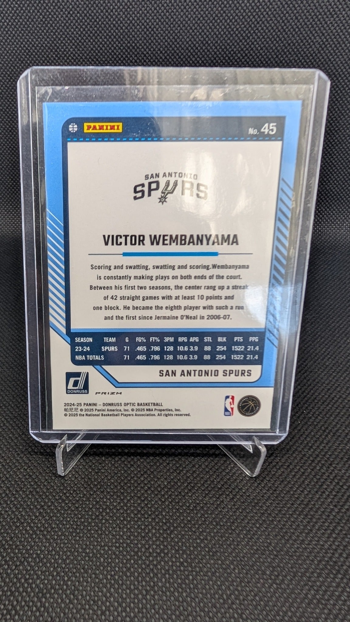 2024-25 Donruss Optic #45 Victor Wembanyama Holo