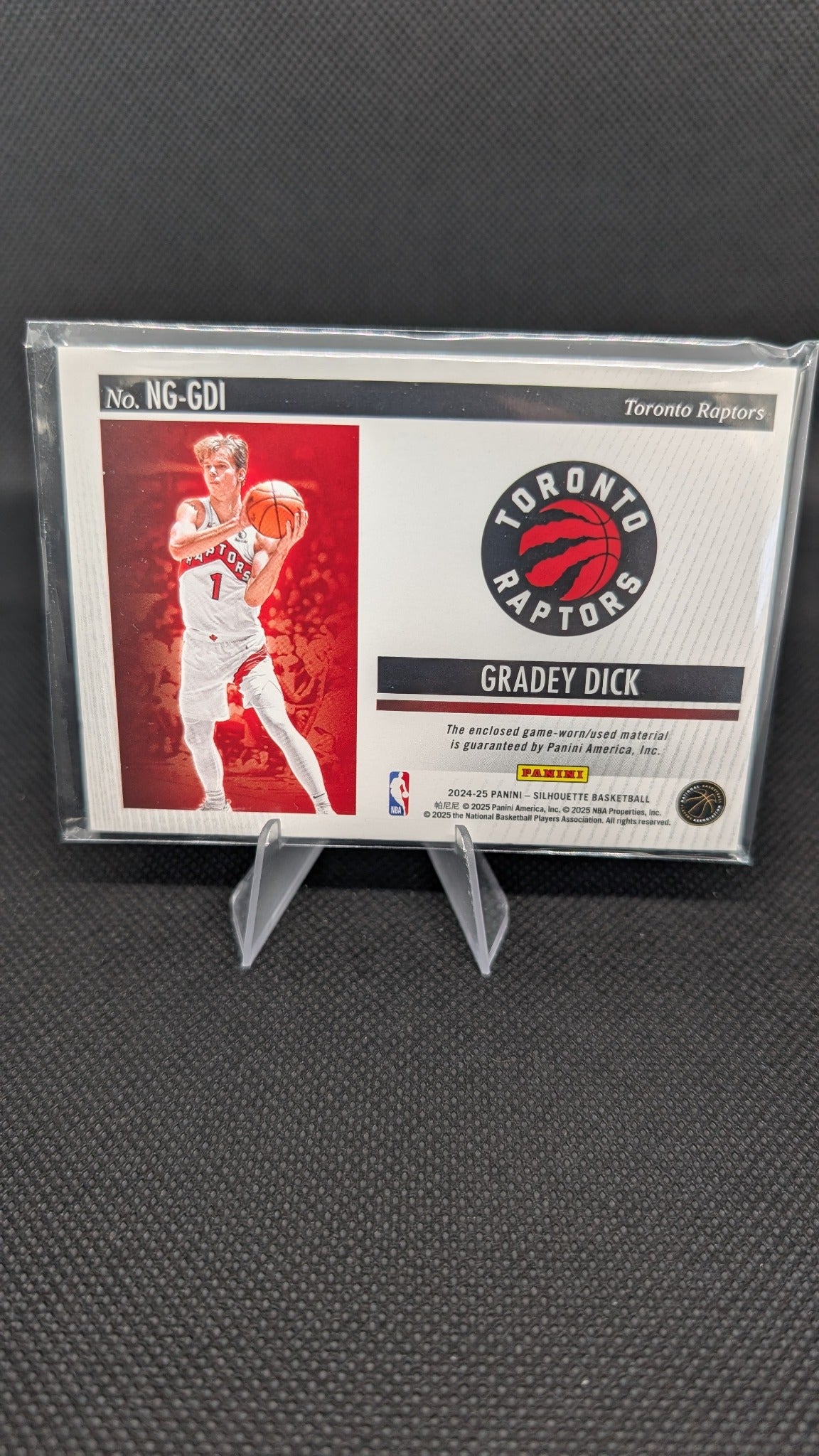 2024-25 Panini Silhouette #NG-GDI Gradey Dick NBA Gear