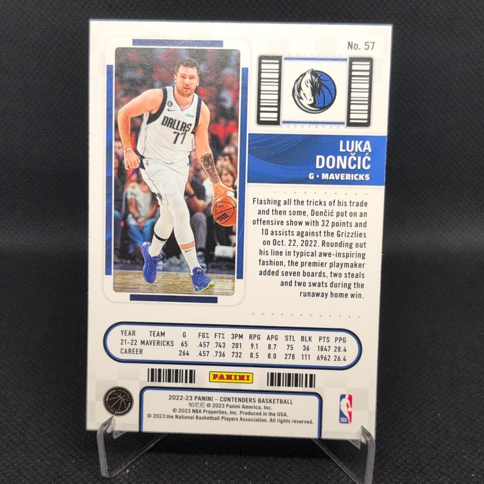 2022-23 Panini Contenders #57b Luka Doncic
