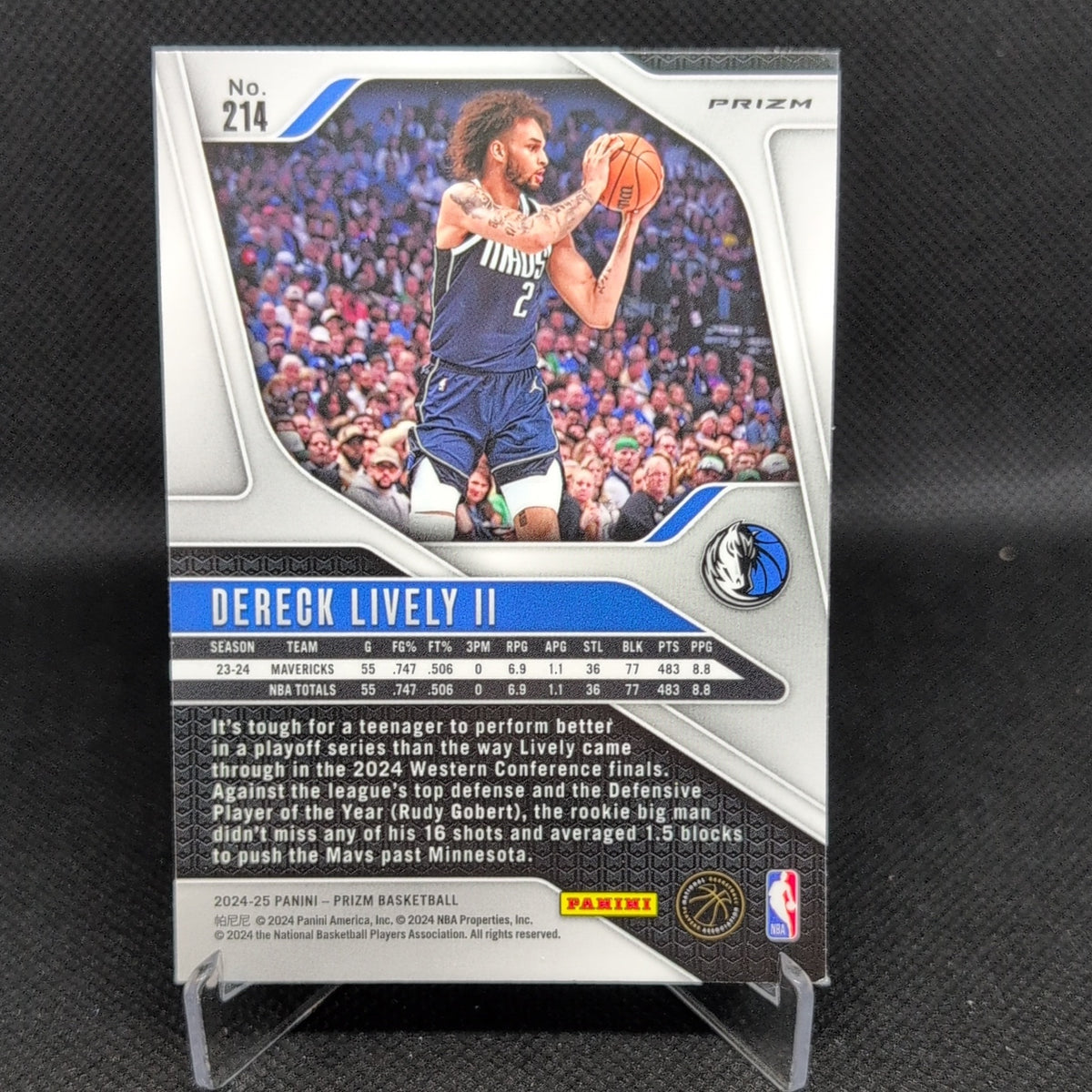 2024-25 Panini Prizm #214 Dereck Lively II Prizms Green