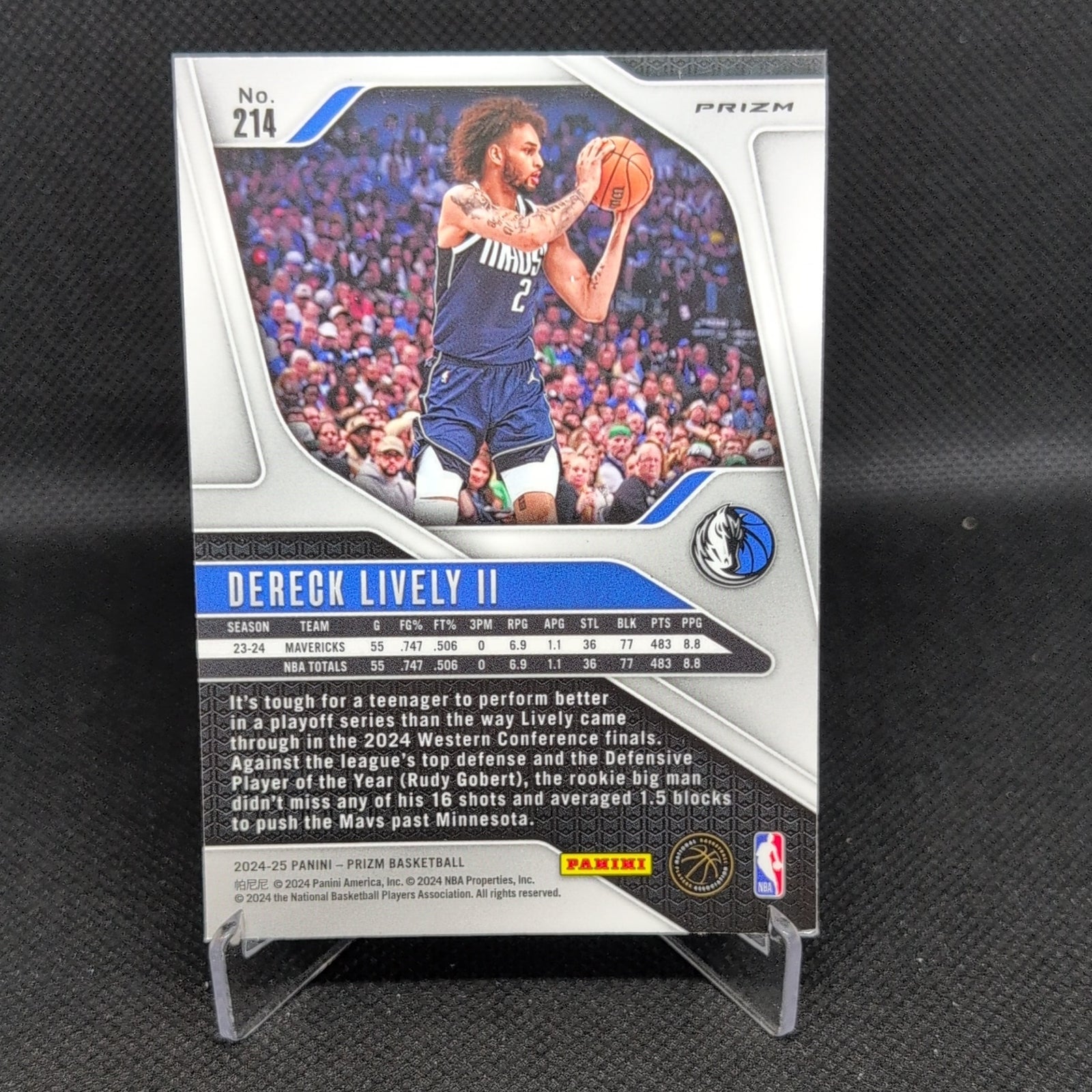 2024-25 Panini Prizm #214 Dereck Lively II Prizms Ice