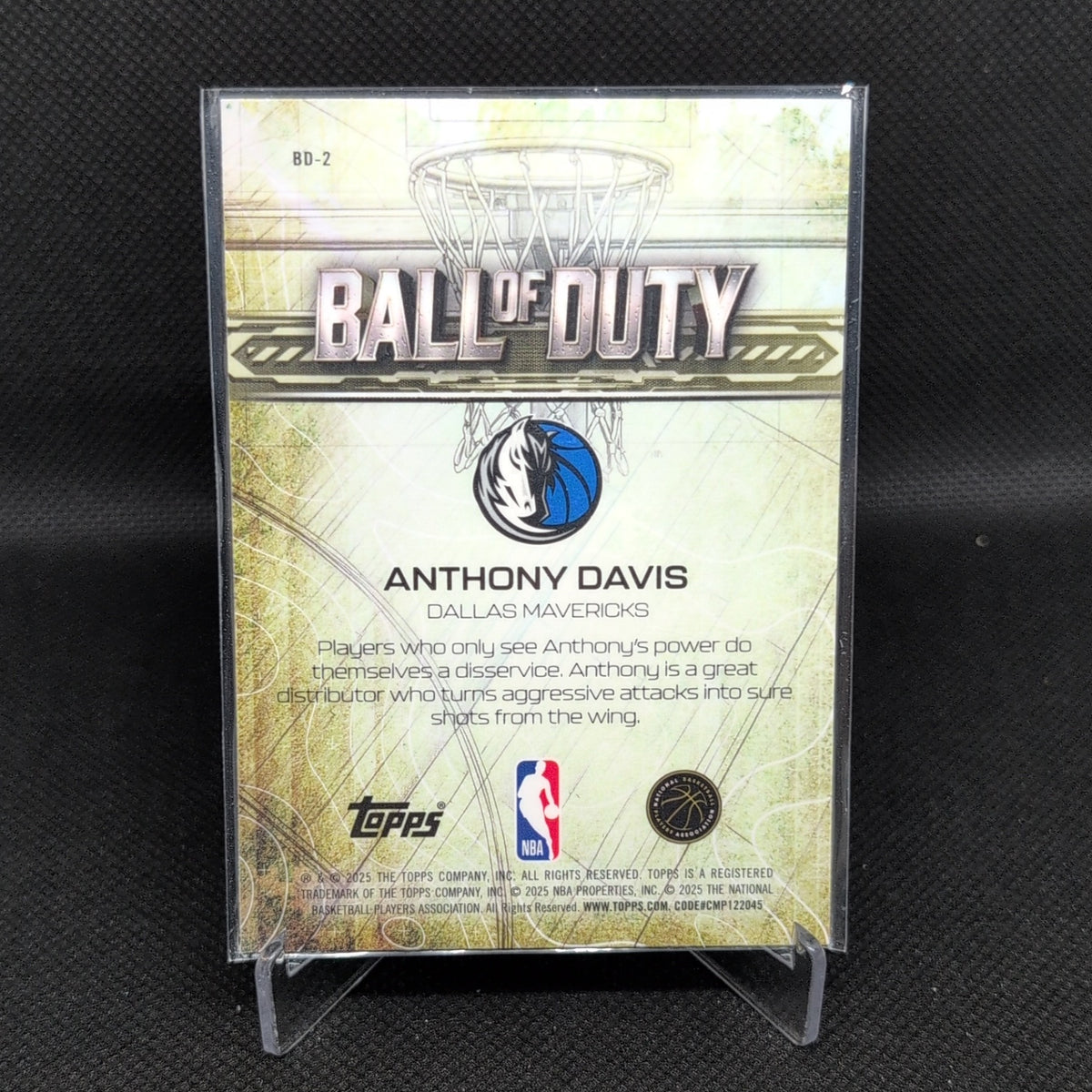 2025-26 Topps Chrome #BD-2 Anthony Davis Ball of Duty