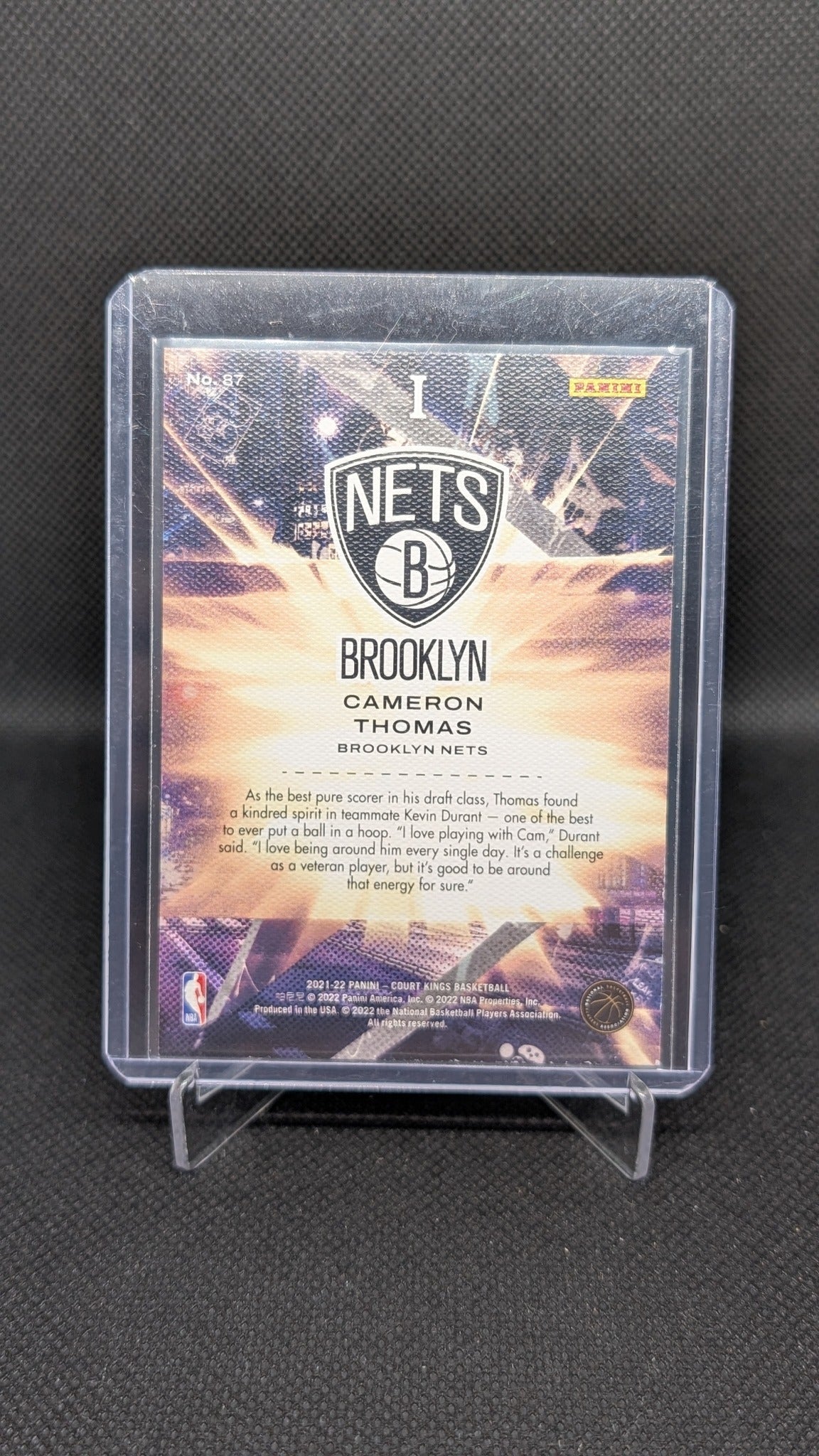 Cameron Thomas 2021-22 Panini Court Kings #87 NBA basketball card