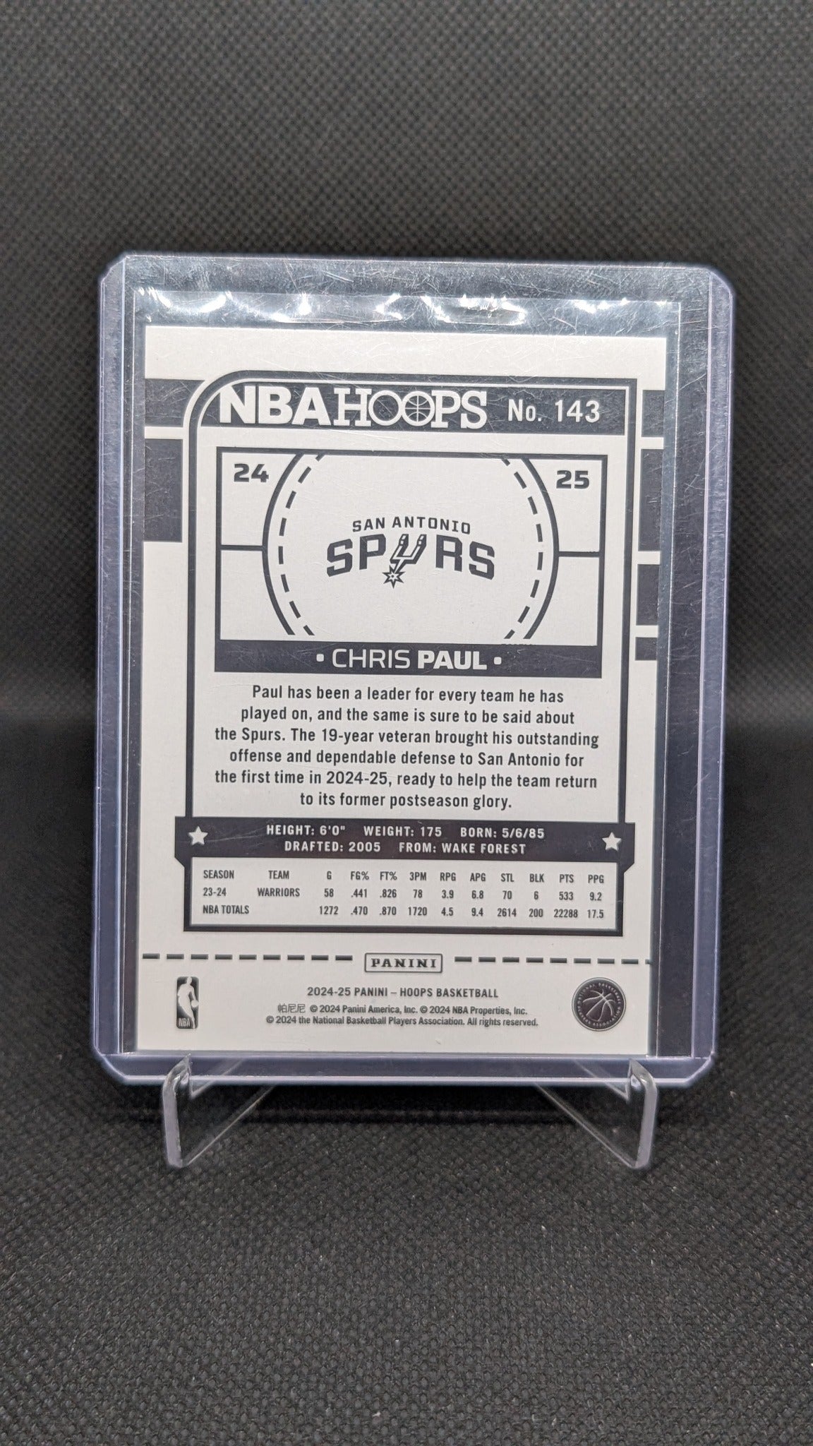 Chris Paul 2024-25 Hoops #143 Neon Green Flood NBA basketball card