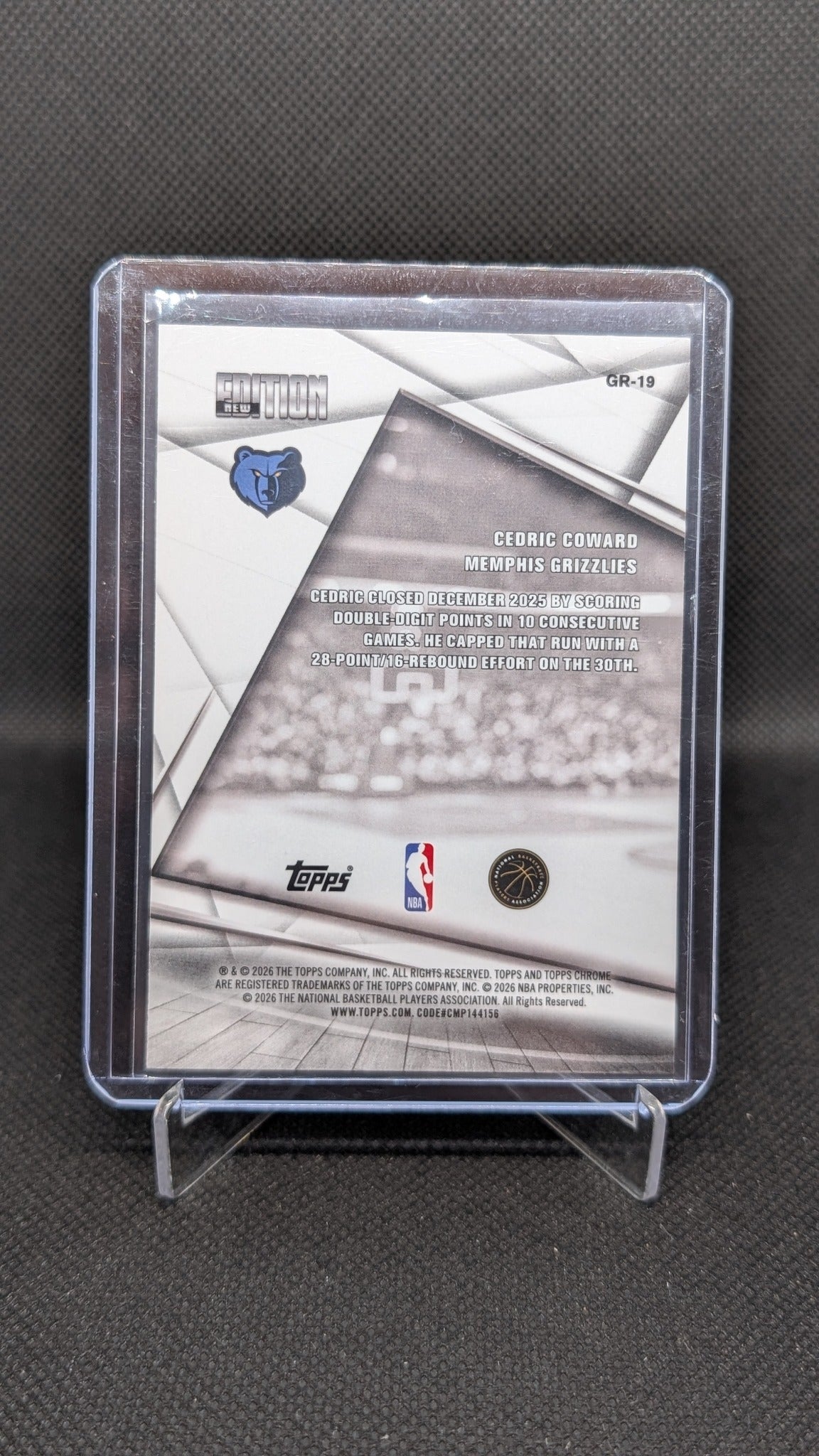 Cedric Coward 2025-26 Topps Chrome #GR-19 Generation Rising NBA basketball card