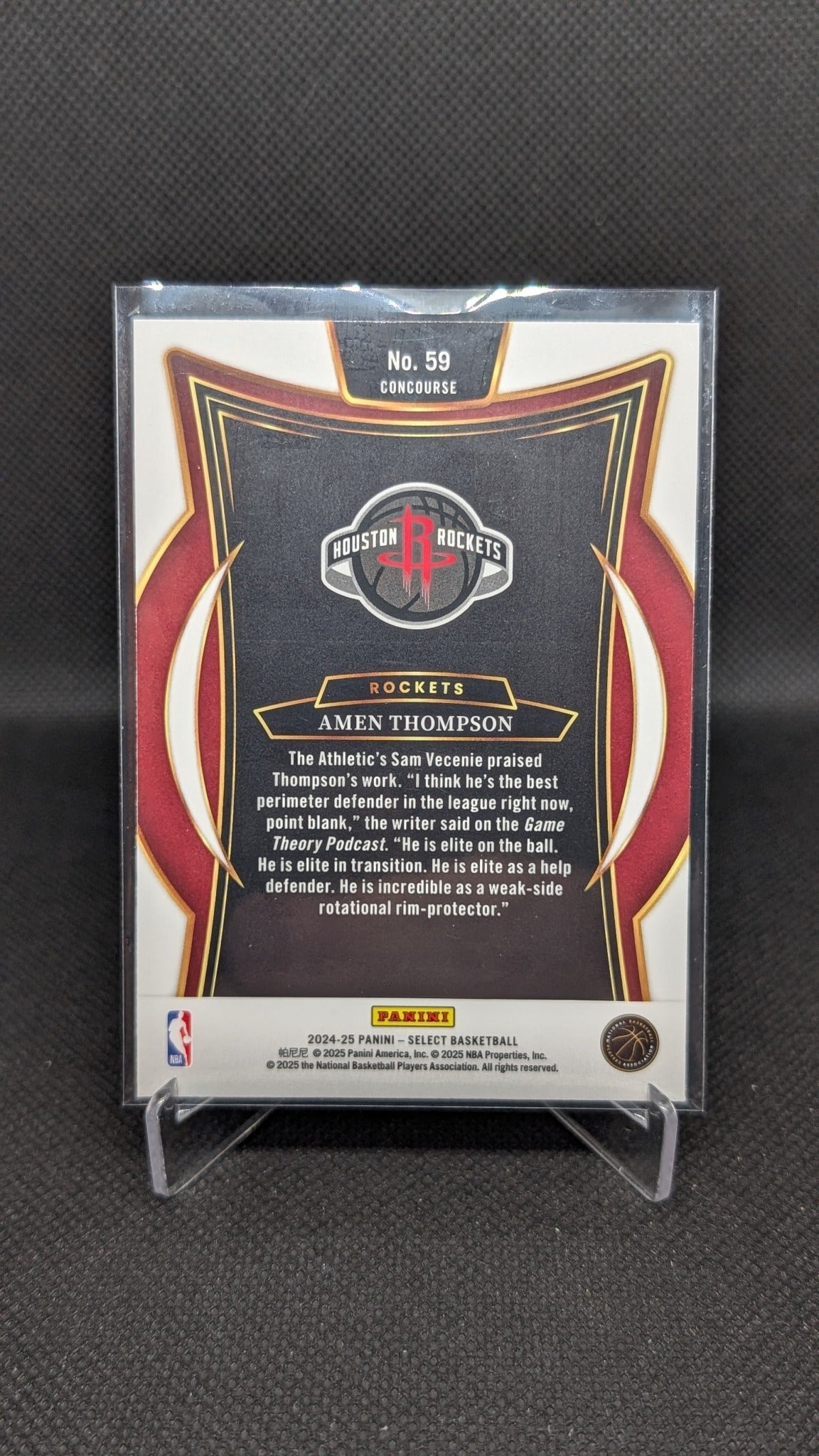 Amen Thompson 2024-25 Panini Select #59 Blue (Retail) NBA basketball card