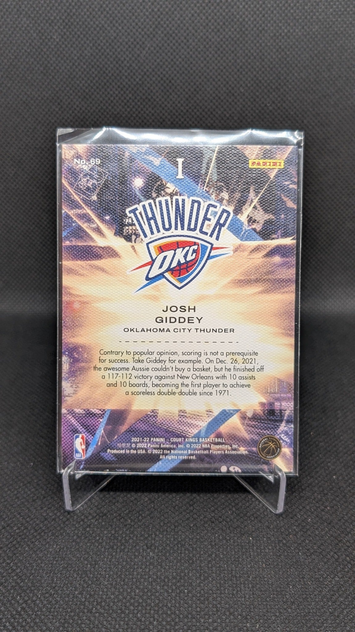 Josh Giddey 2021-22 Panini Court Kings #69 NBA basketball card