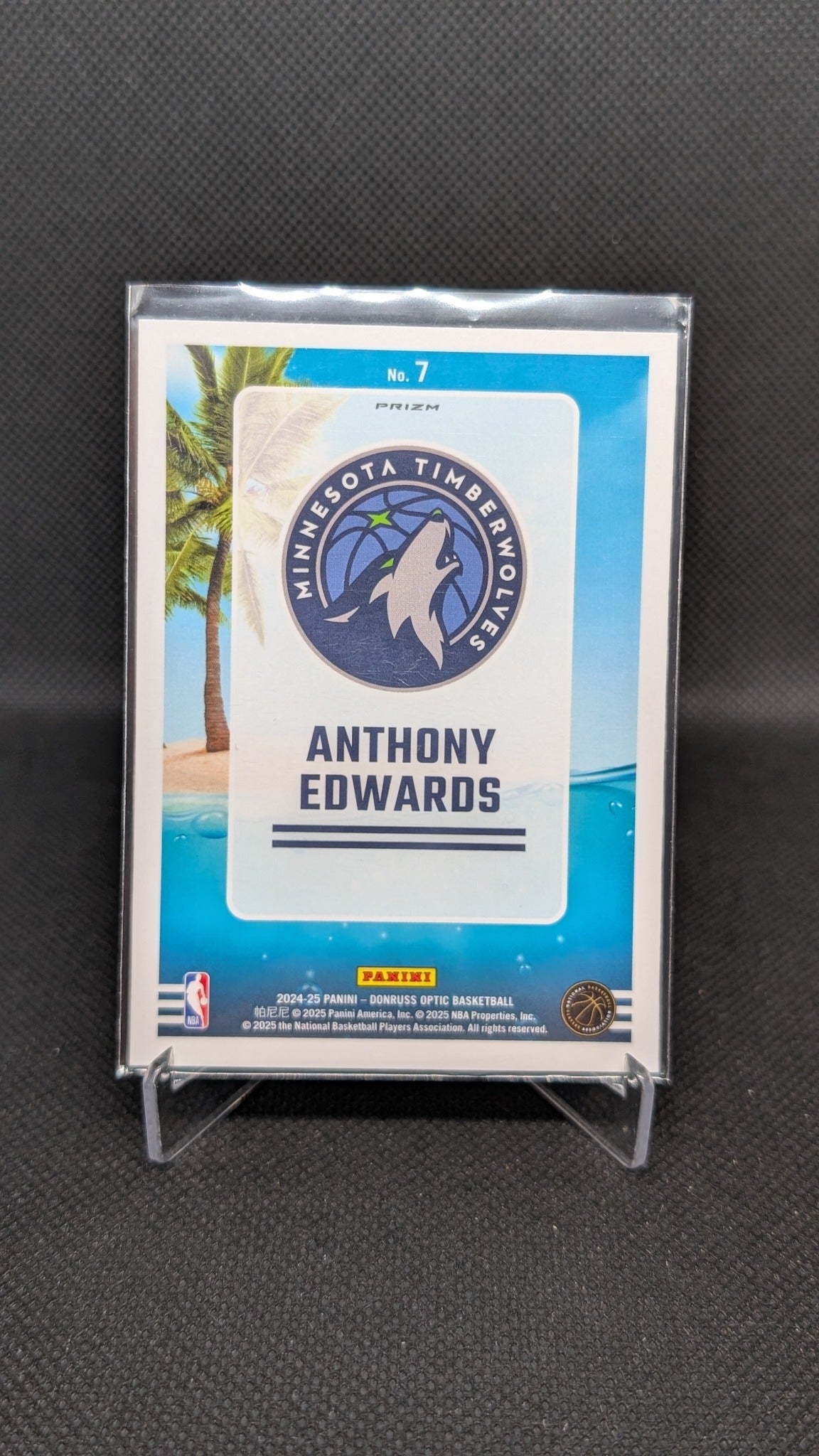 Anthony Edwards 2024-25 Donruss Optic #7 Splash! Purple NBA basketball card