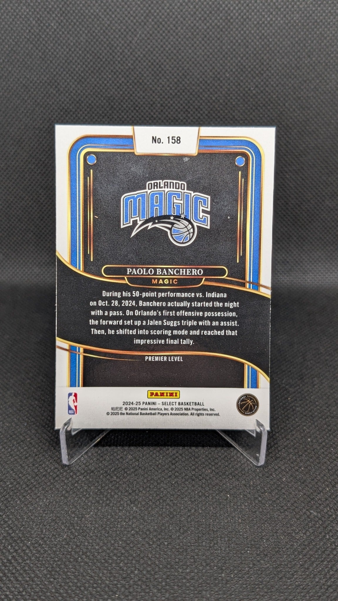Paolo Banchero 2024-25 Panini Select #158 NBA basketball card