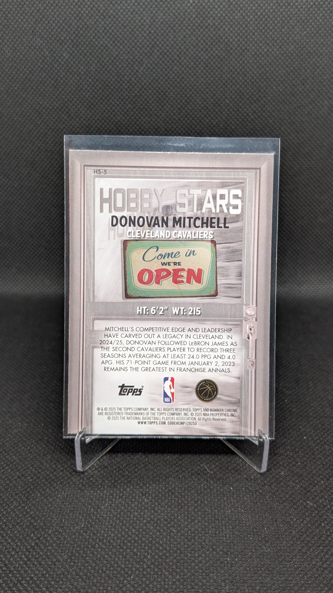 Donovan Mitchell 2025-26 Bowman #HS-5 Hobby Stars NBA basketball card