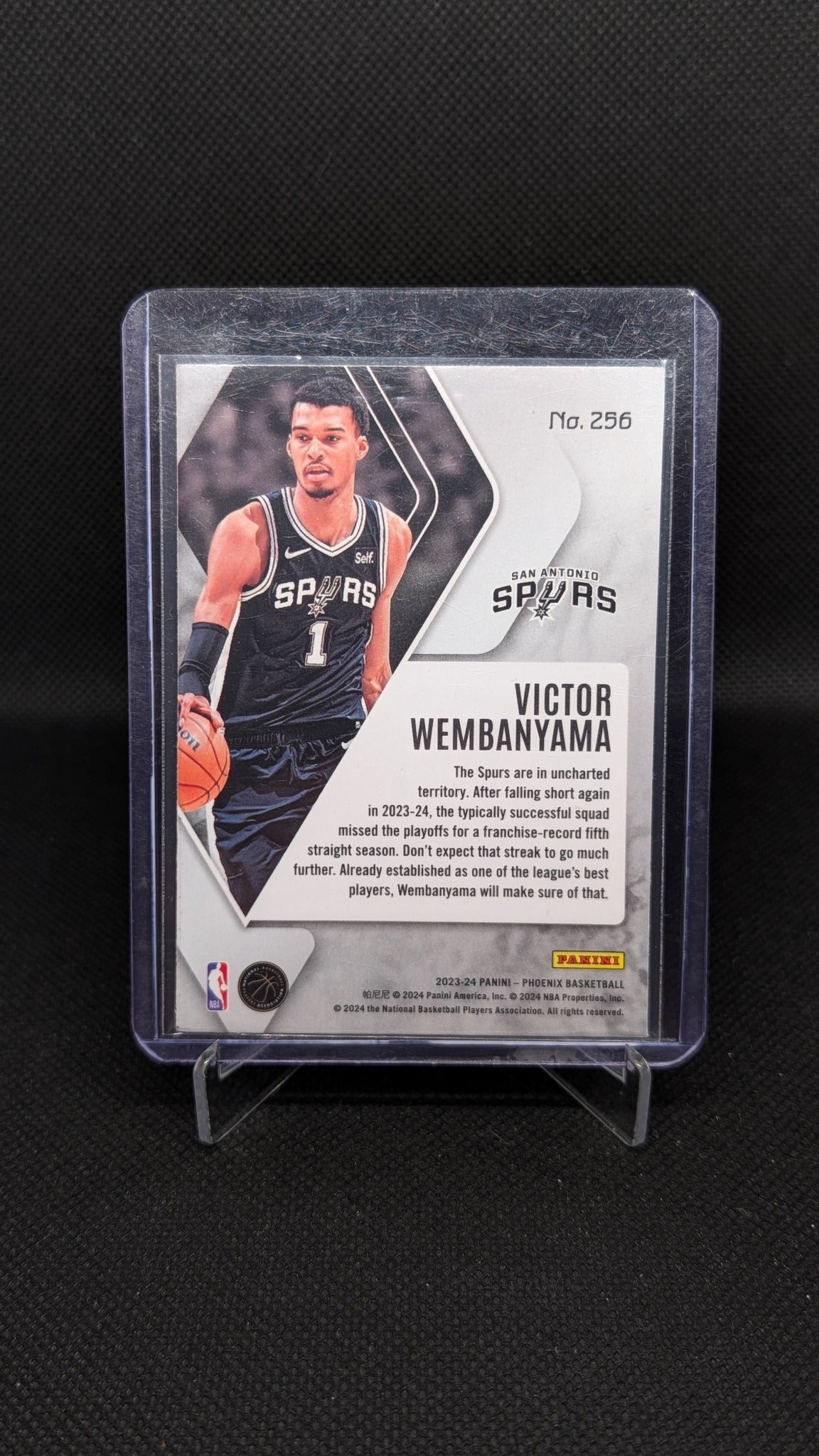 Victor Wembanyama 2023-24 Panini Phoenix #256 NBA basketball card