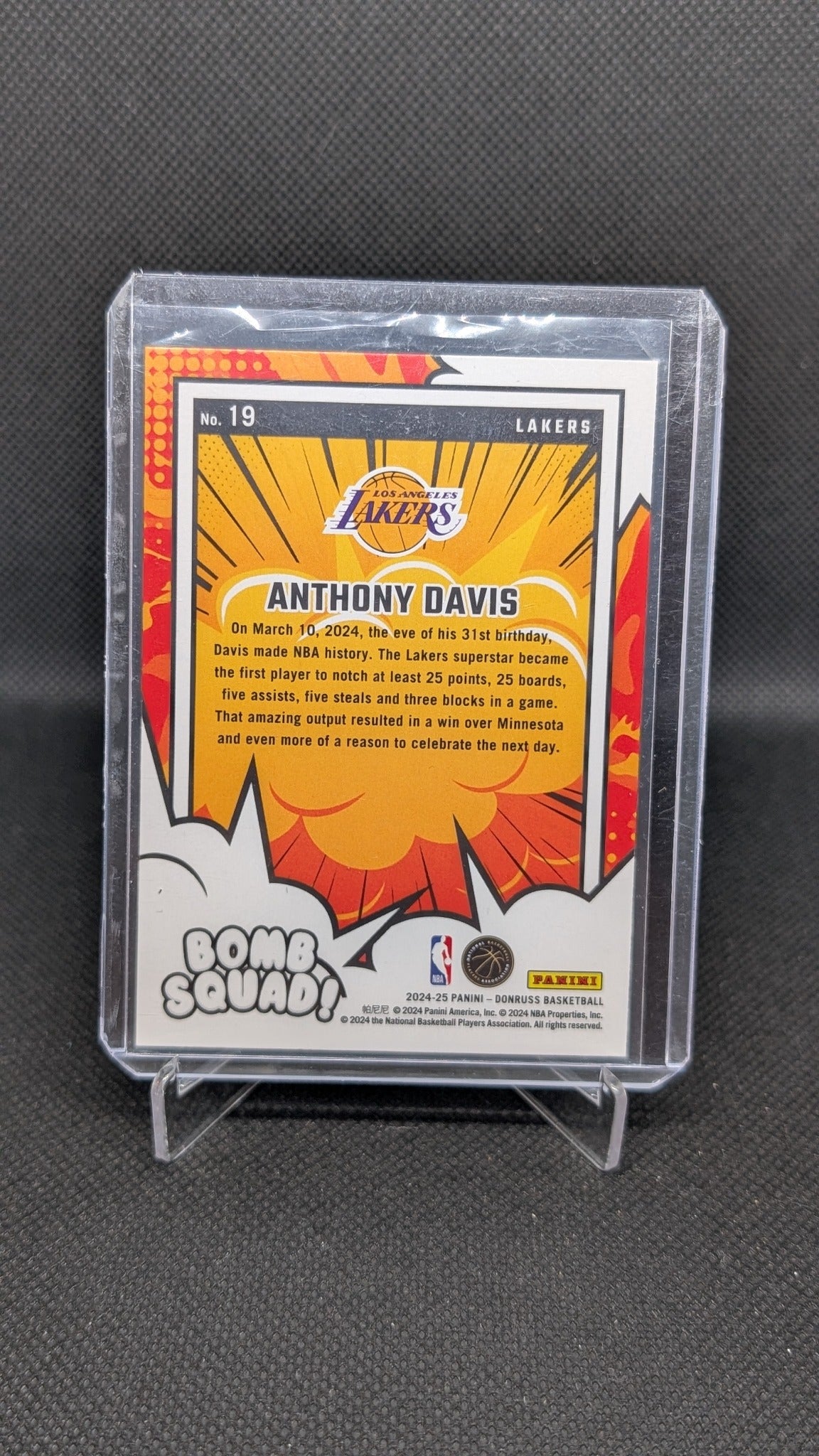 Anthony Davis 2024-25 Donruss #19 Bomb Squad NBA basketball card