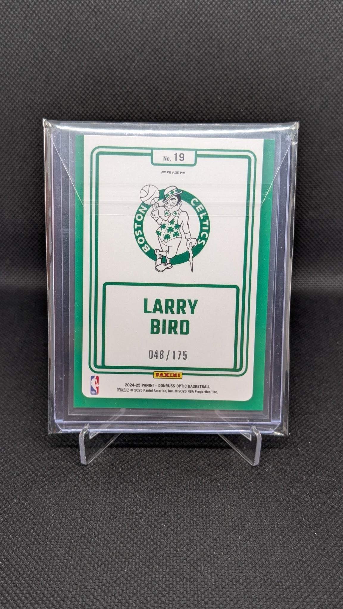 Larry Bird 2024-25 Donruss Optic #19 Winner Stays Hyper Blue #/175 NBA basketball card