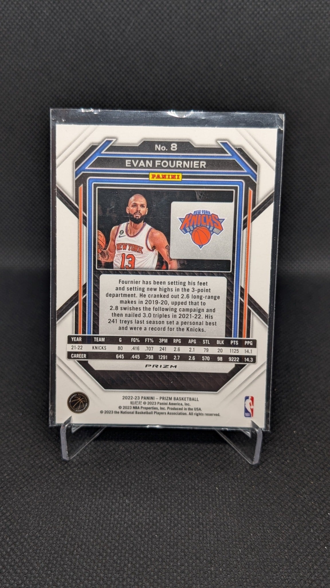 Evan Fournier 2022-23 Panini Prizm #8 Prizms Green NBA basketball card