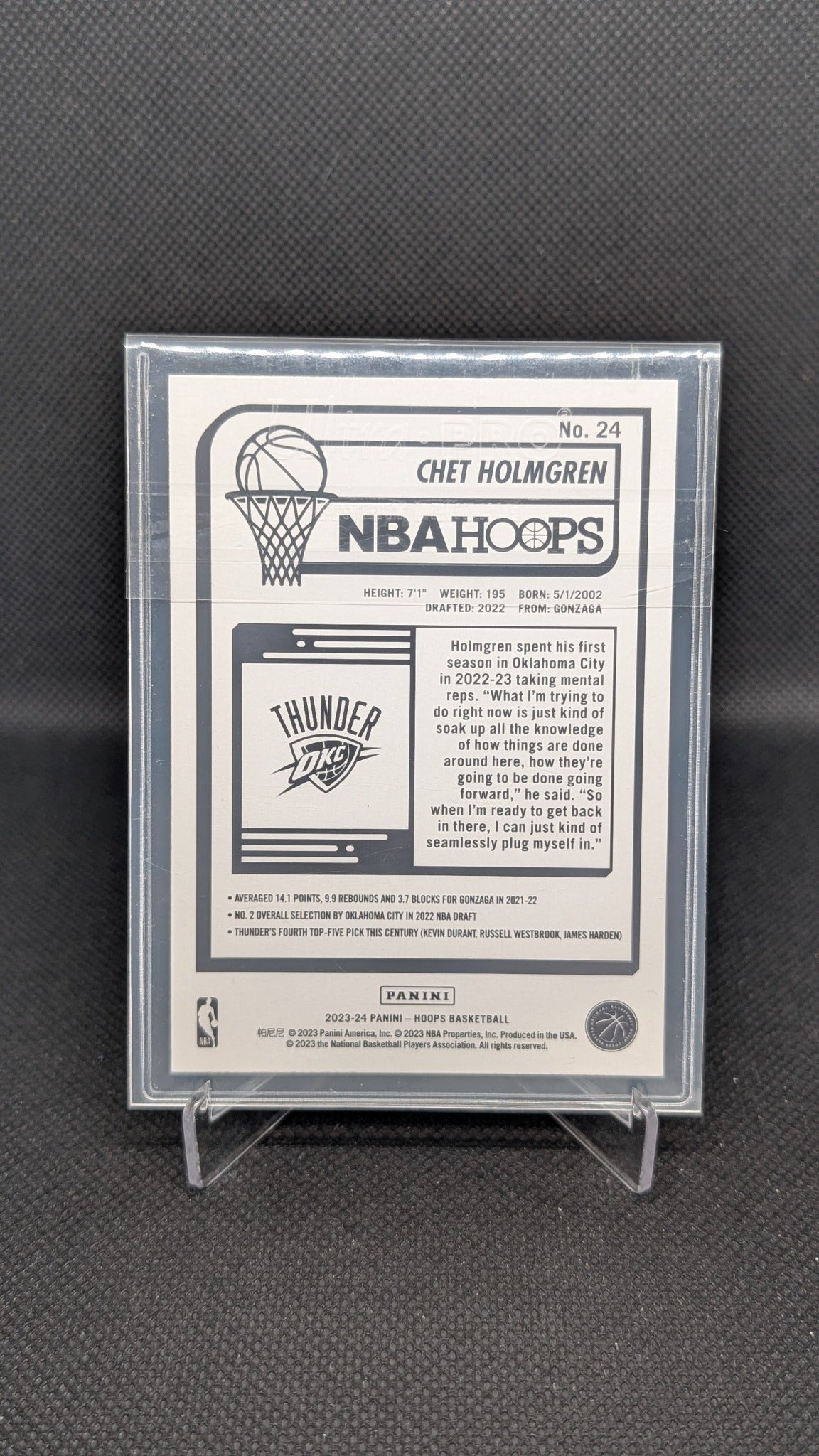 Chet Holmgren 2023-24 Hoops #24 NBA basketball card