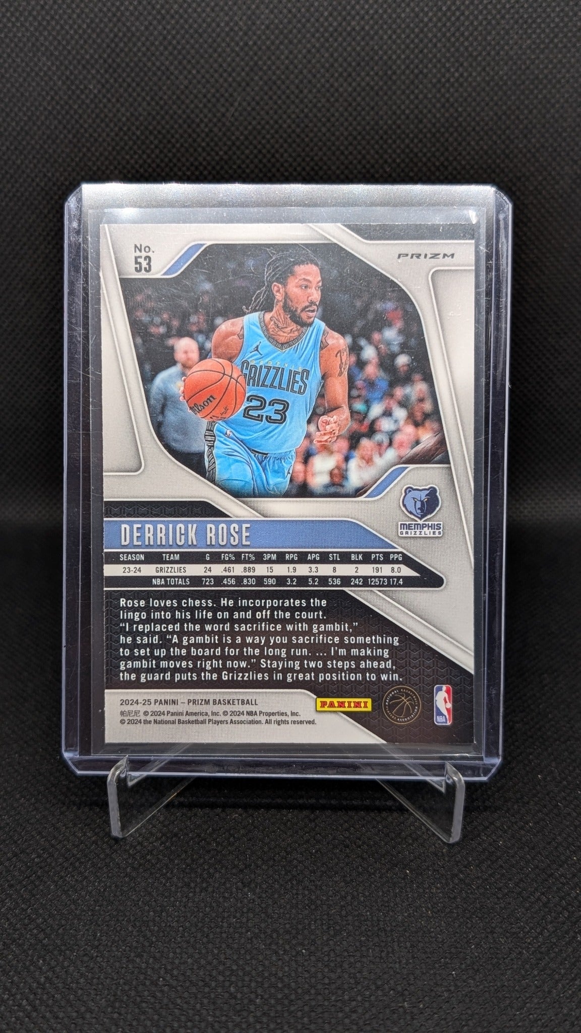 Derrick Rose 2024-25 Panini Prizm #53 Prizms Red White and Blue NBA basketball card