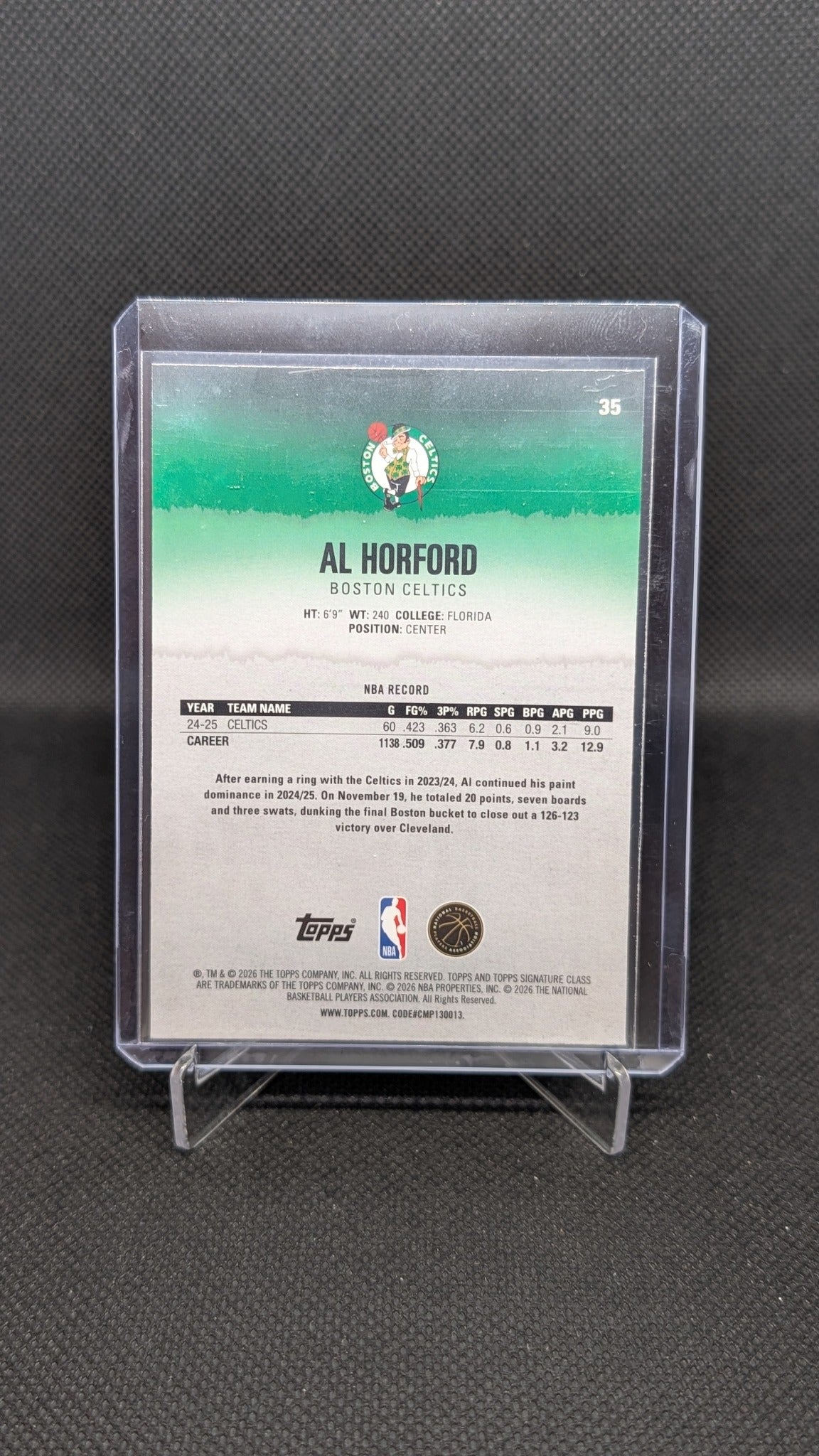 Al Horford 2025-26 Topps Signature Class #35 Chrome Pandora Refractors NBA basketball card