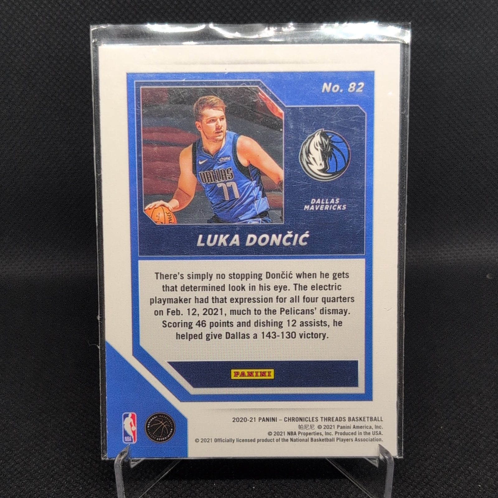 Luka Dončić 2020-21 Panini Chronicles Threads #82 front