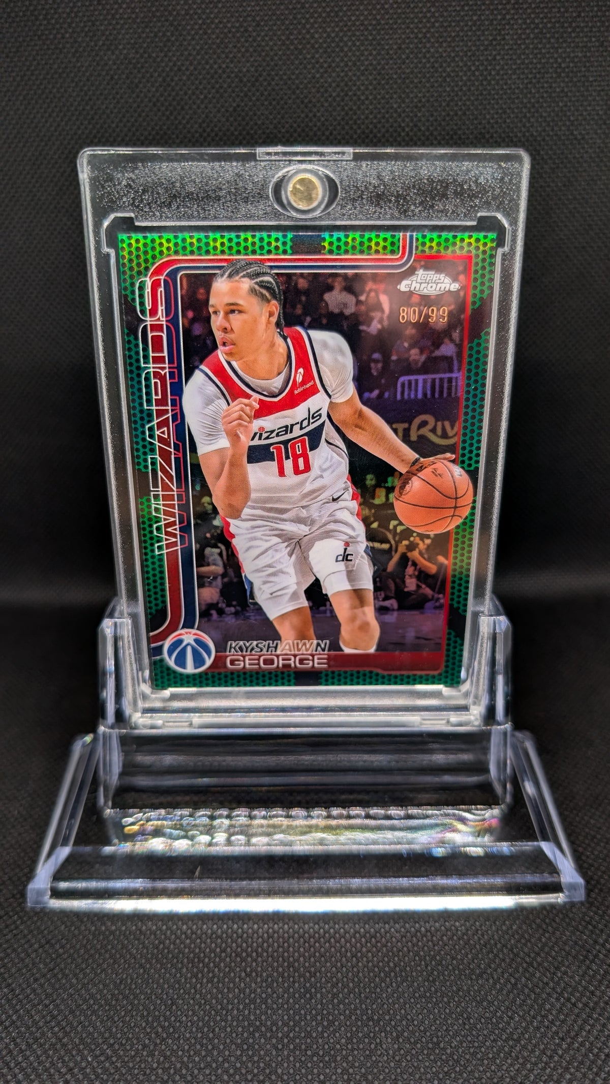 Kyshawn George #237 Green Refractor #/99 Topps Chrome Washington Wizards
