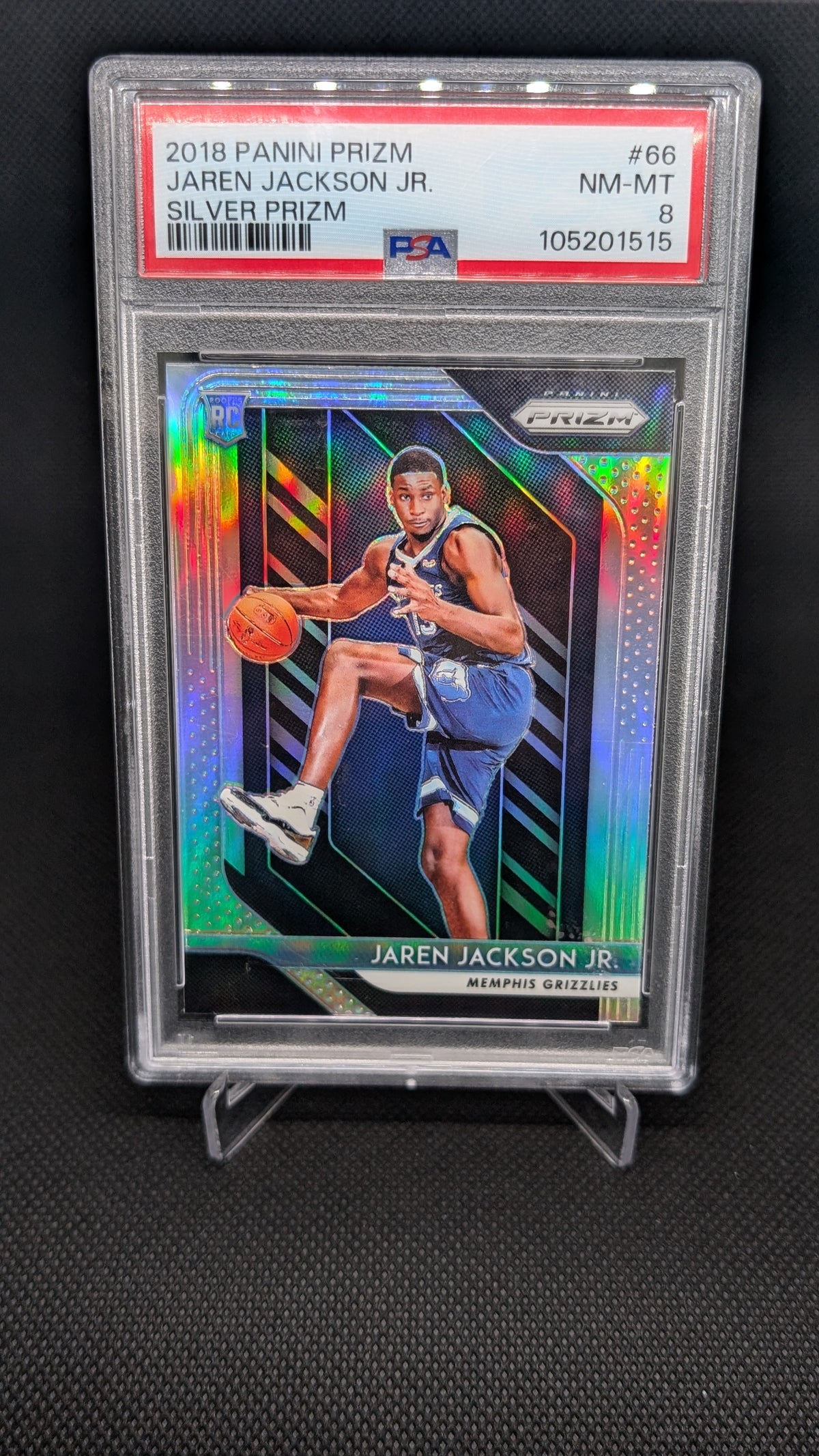 Jaren Jackson Jr #66 Silver Prizm RC PSA 8 Memphis Grizzlies